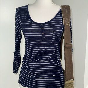 American Dream Navy Striped Shirt